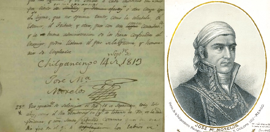 Un 6 de noviembre de 1813 se firmada el Acta Solemne de la Declaración de Independencia de la América Septentrional