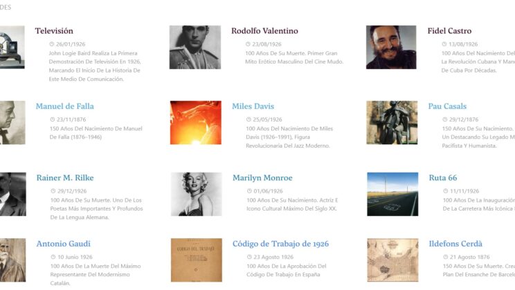 Efemérides destacadas del 2026